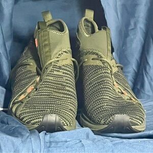 Puma Enzo Peak Men’s Olive Green Sneakers with Orange Accents